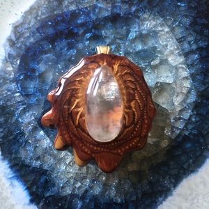 Third Eye Moonstone Pinecone